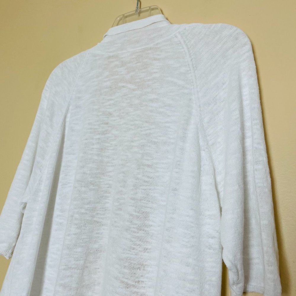 Eileen Fisher Linen Cotton Open Front Cardigan XL - Picture 6 of 8